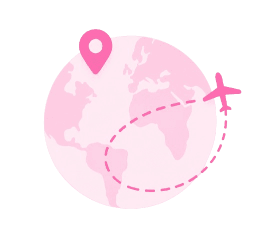 Travel globe illustration